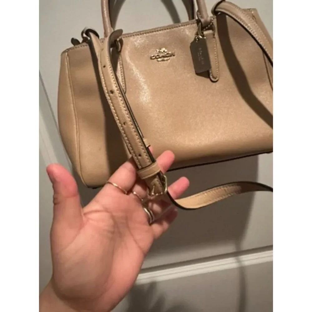 Coach Nude Leather Large Surrey Carryall Women's Purse - Picture 4 of 12